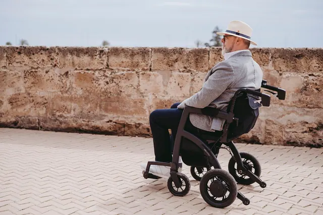man, rollator, walker, support, aid, device, disability, disabled, fashion, health, healthcare, injured, medical, mobility, modern, rehabilitation, rollz, walking, wheelchair, whee