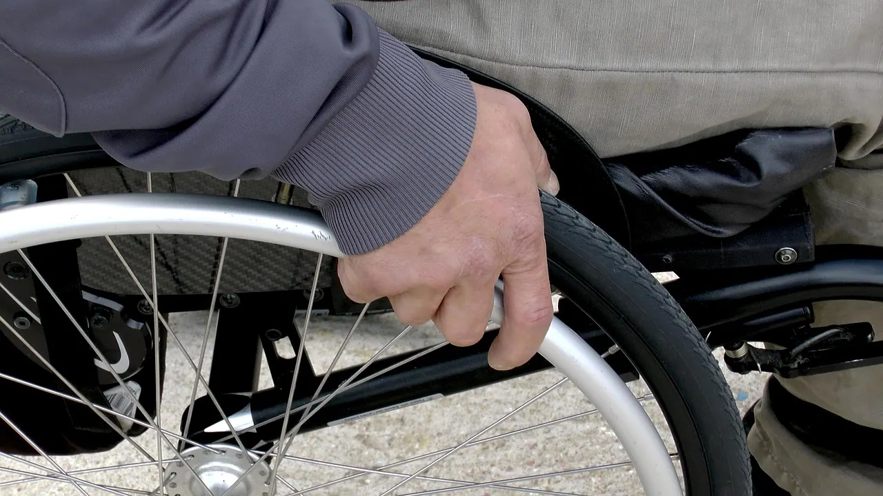 wheelchair, disabled, someone with reduced mobility, man, promenade, hand, wheelchair, wheelchair, wheelchair, wheelchair, wheelchair, disabled